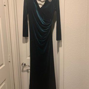 Green Velvet Formal Gown (without the pendant)